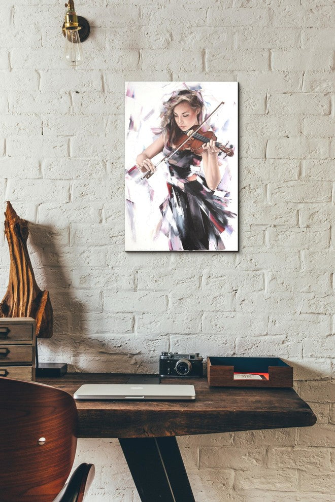 Epic Graffiti "Indigo" by Alexander Gunin, Giclee Canvas Wall Art, 12"x18"