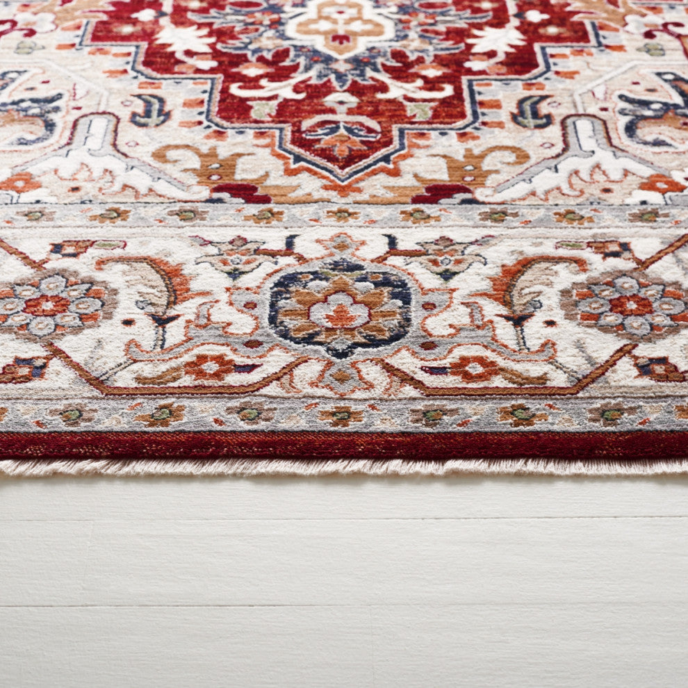 Lauren Ralph Lauren Collection Atwood LRL1119 Rug, Red/Grey Black, 4'x6'5"