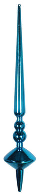 Vickerman M183312S 12" Turquoise Shiny Cupola Finial Ornament, Pack of 3