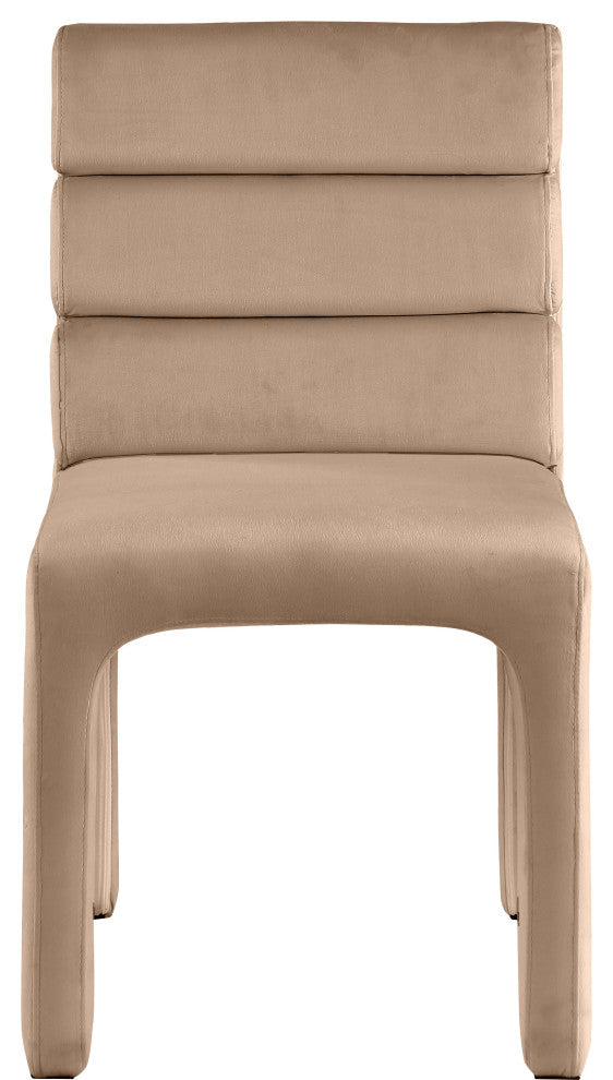 Kai Upholstered Dining Chair, Beige, Velvet, Set of 2