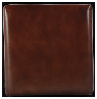 Eldridge 31" Seat Height Leather, Iron Backless Bar Height Stool, Footrest