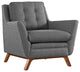 Gray Beguile Living Room Set Upholstered Fabric Set of 3