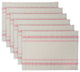 DII French Stripe Tango Red Placemat, Set of 6