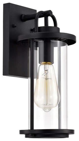 CHLOE Lighting LANDRY Transitional 1-Light Textured Black Outdoor Wall Sconce