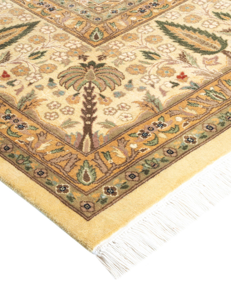 Tiruppur, One-of-a-Kind Hand-Knotted Area Rug Ivory, 8'2"x10'5"