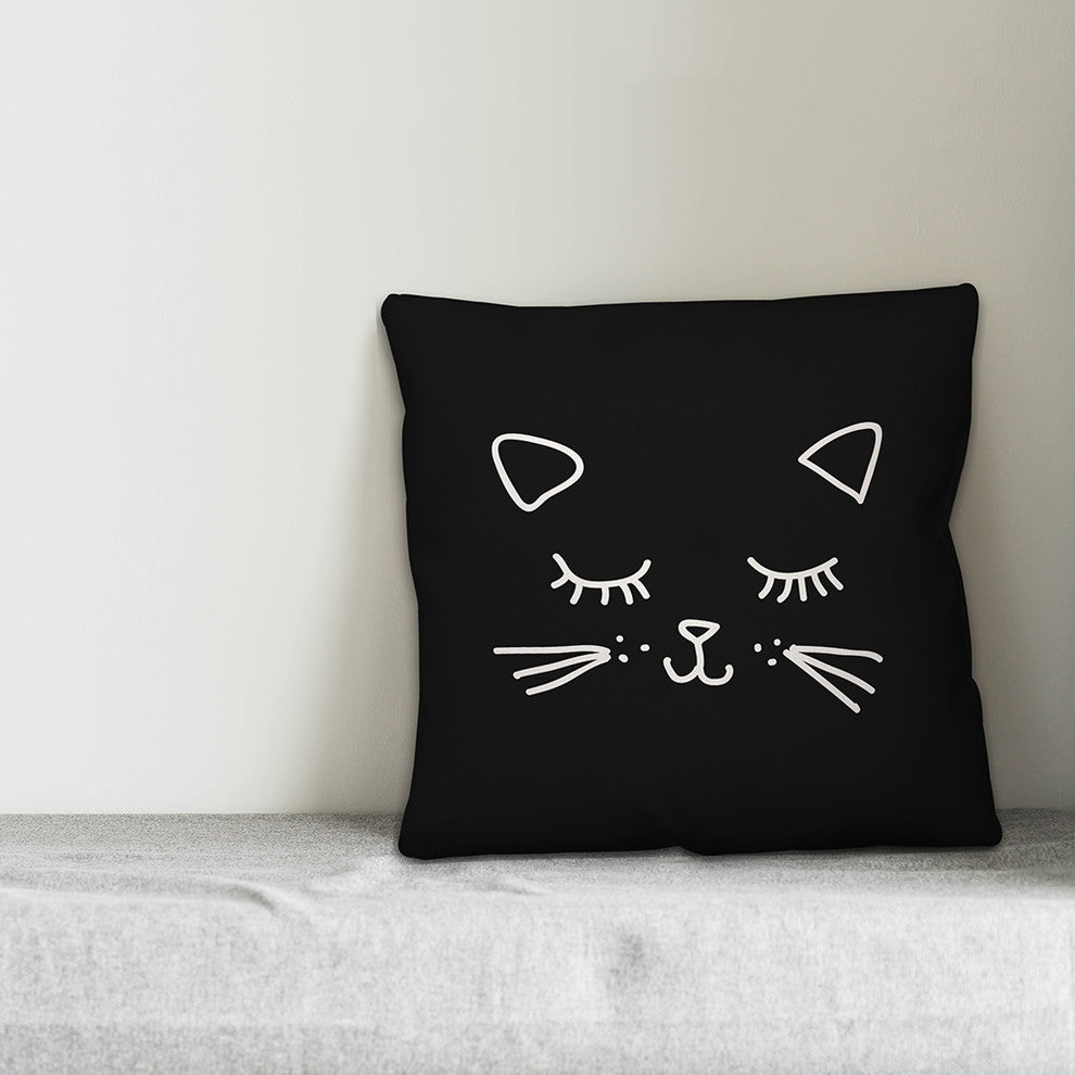 Black Cat Legend Throw Pillow