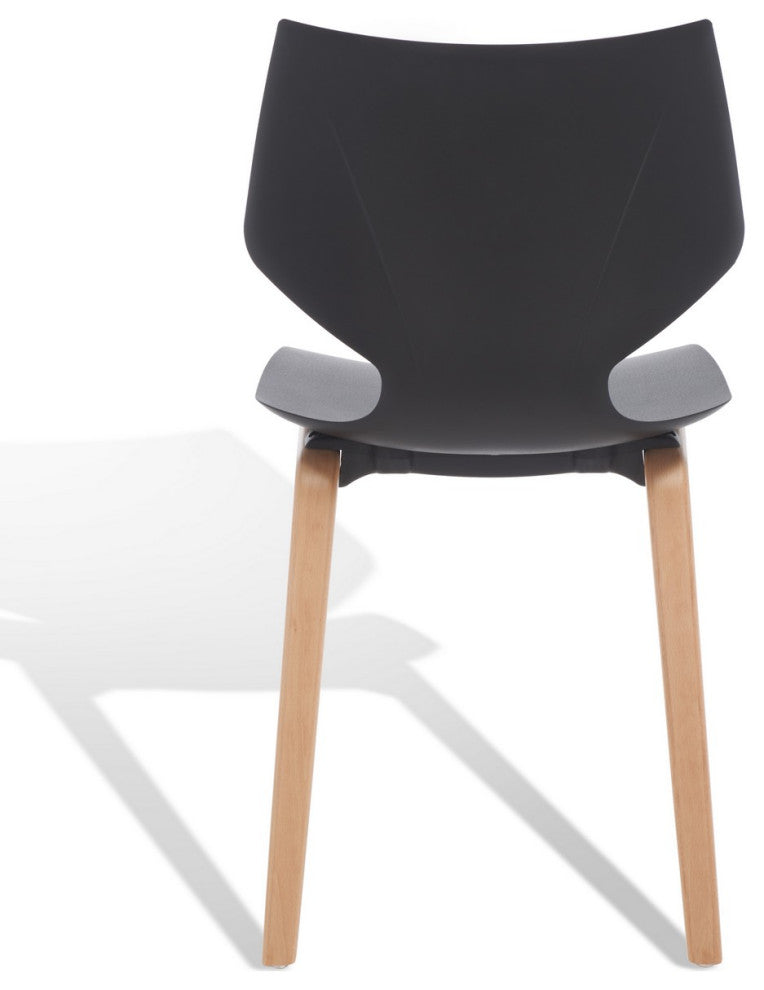 Safavieh Couture Darnel Molded Plastic Dining Chair, Black/Natural
