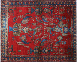 Semi Antique Xiomara Red Rug, 5'0x5'11