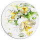 Bunch Of Small Flowers Watercolor, Floral Disc Metal Wall Art, 11"