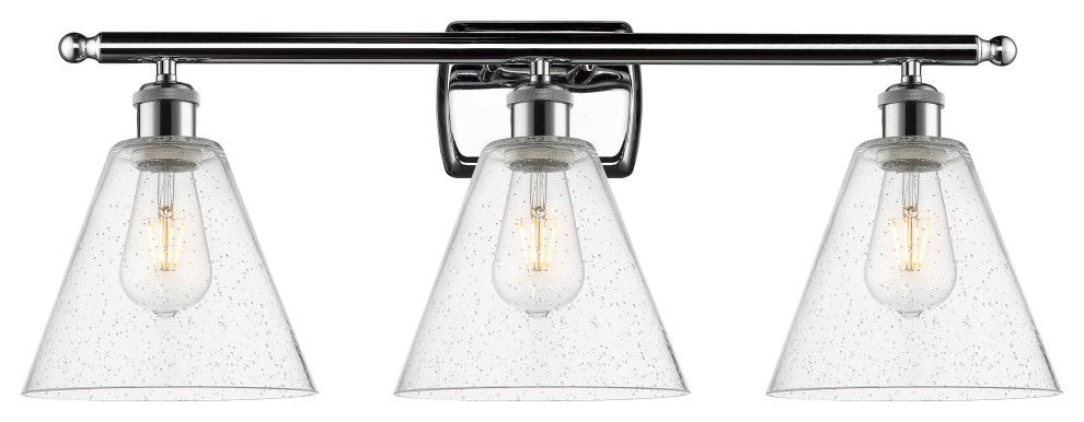 Innovations 516-3W-PC-GBC-84 3 Light Bath Vanity Light, Polished Chrome