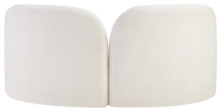 Daphne Upholstered Chair/Loveseat/Sofa, Cream, Chenille Fabric, Loveseat