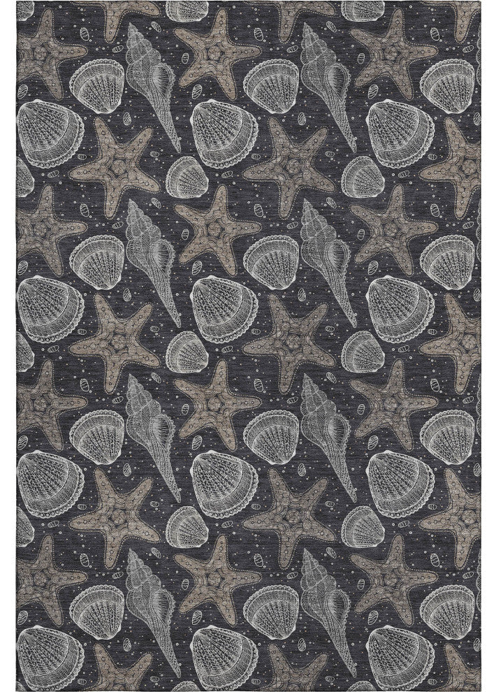 Addison Premium Washable Mayfield AMF183 Black 3' x 5' Rug