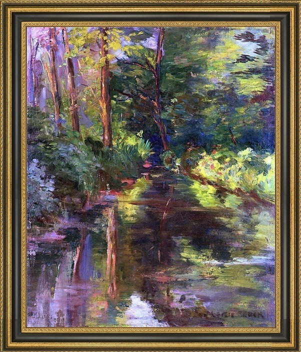 John Leslie Breck the River EptFramed Premium Canvas Print, 16"x20"