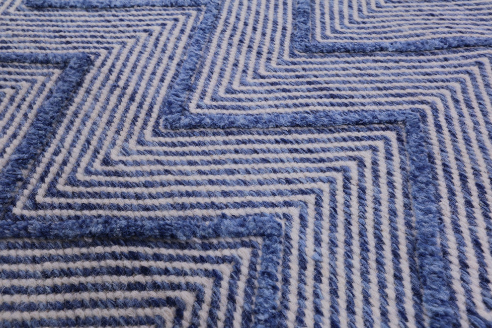 9' 1" X 12' 1" Flat Weave Handmade Wool Rug Q4865