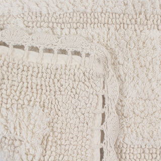Casual Elegance Reversible Bath Rugs Set, 2 Piece Set, Ivory