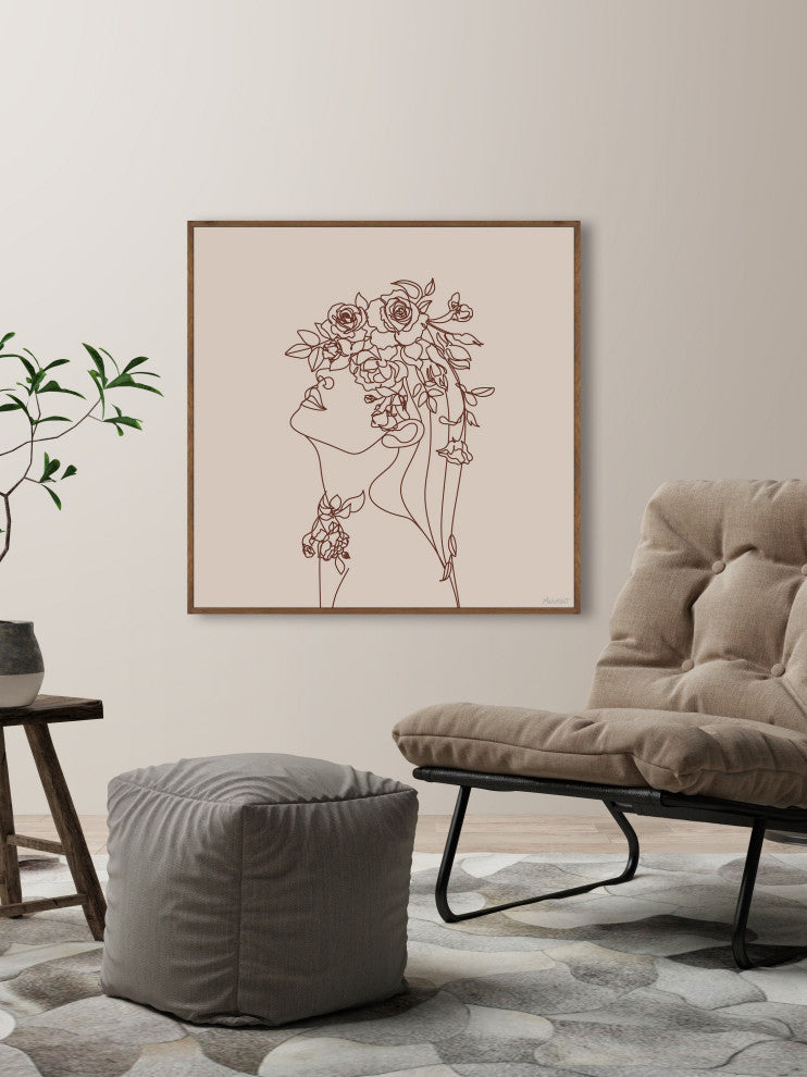 "My Desire" Floater Framed Painting Print on Canvas, 40x40