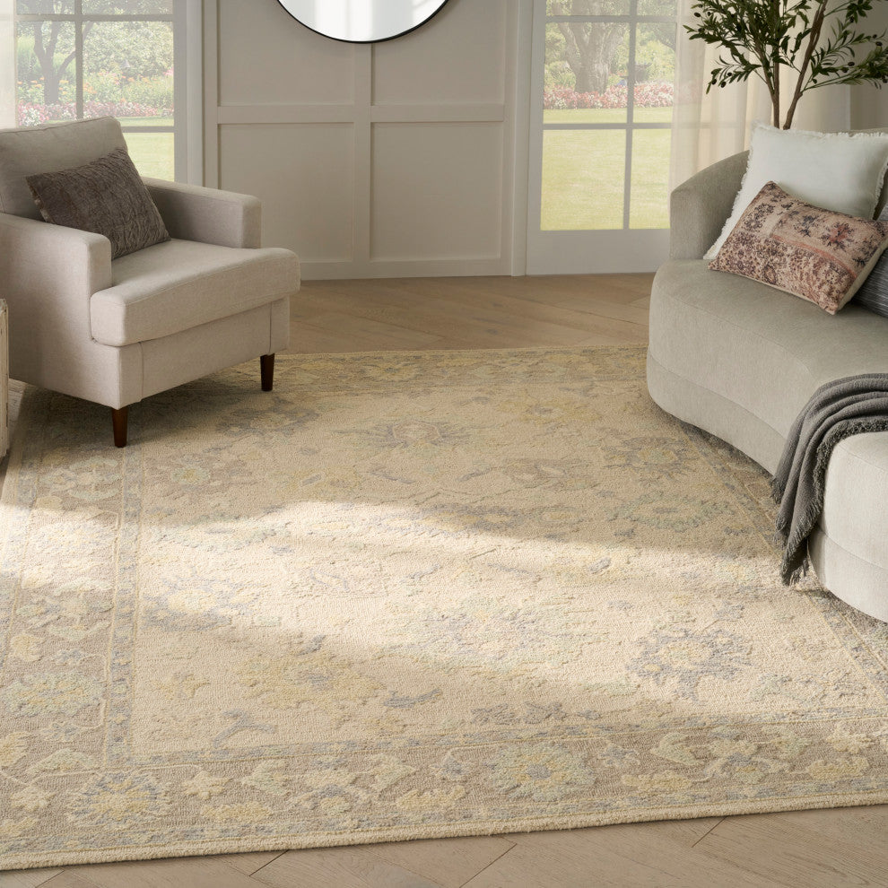 Nourison Maison 9'9" x 13'9" Ivory Taupe Vintage Indoor Rug