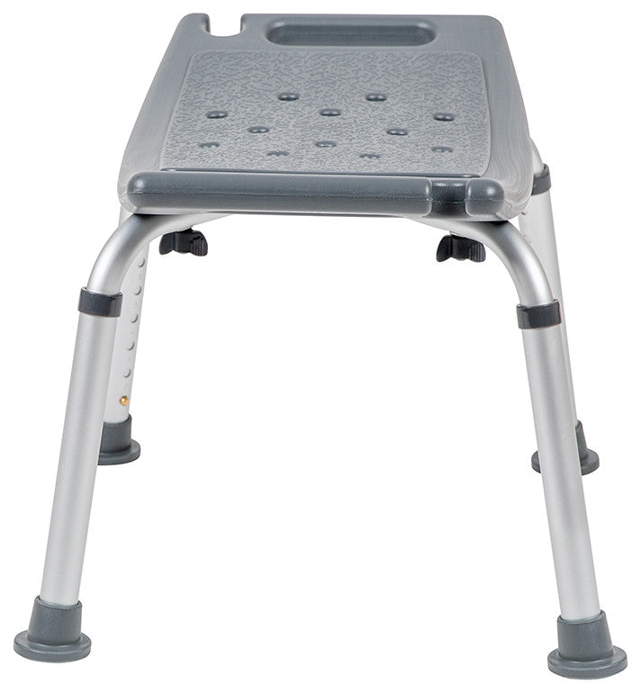HERCULES Series 300LB Capacity Adjustable Shower Chair, Non-slip Feet, Gray
