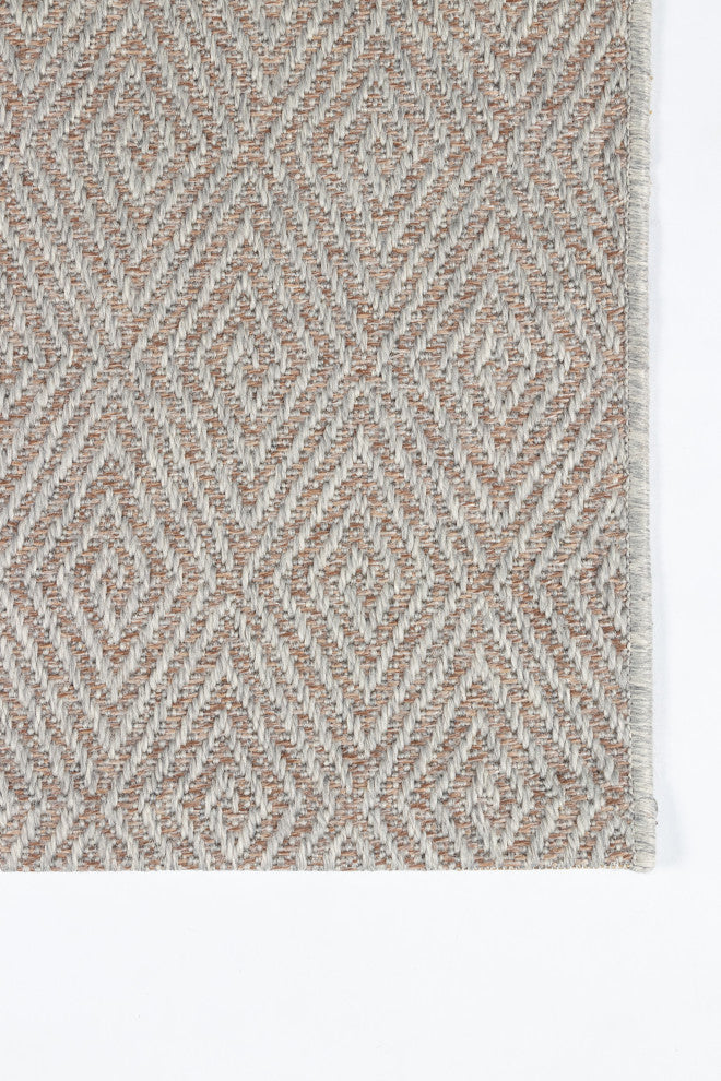 Momeni Como Diamond Geometric Indoor Outdoor Rug, Gray, 5''x7''6"