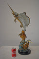 Sailfish with Turtle Bronze Statue - Size: 12"L x 18"W x 31"H.