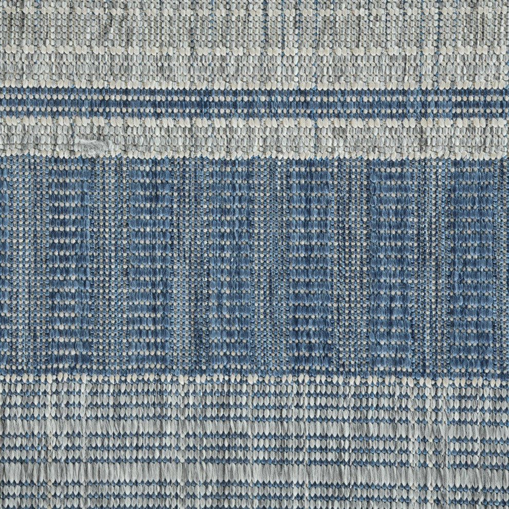Maryland Blessy Indoor/Outdoor Area Rug, Blue, 9' x 12', Striped