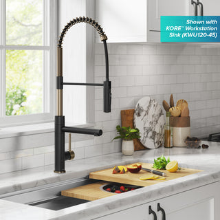 Pulldown Pot Filler Kitchen Faucet, Bronze/Matte Black