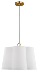 Bronte 3-Light Indoor Hanging Shade Ceiling Light, Burnished Brass Gold