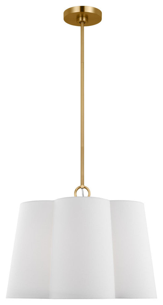 Bronte 3-Light Indoor Hanging Shade Ceiling Light, Burnished Brass Gold