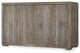 Rustic Sideboard, Rubberwood Construction With Ample Space, Reclaimed Gray