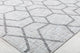 Jade Gray Stone Geometric Contemporary Gray Recycled Area Rug, 5'3" X 7'0"