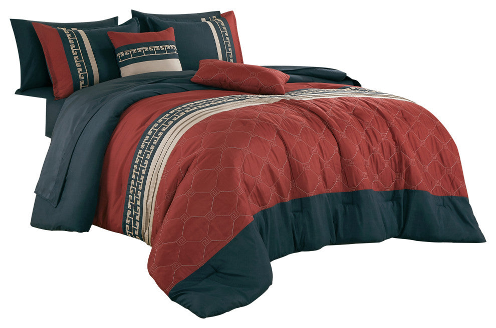 Nadirah 9 Pieces Comforter Set, Queen