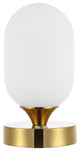 Eli 8" Bohemian Farmhouse Iron Rechargeable Integrated LED Table Lamp, Gold
