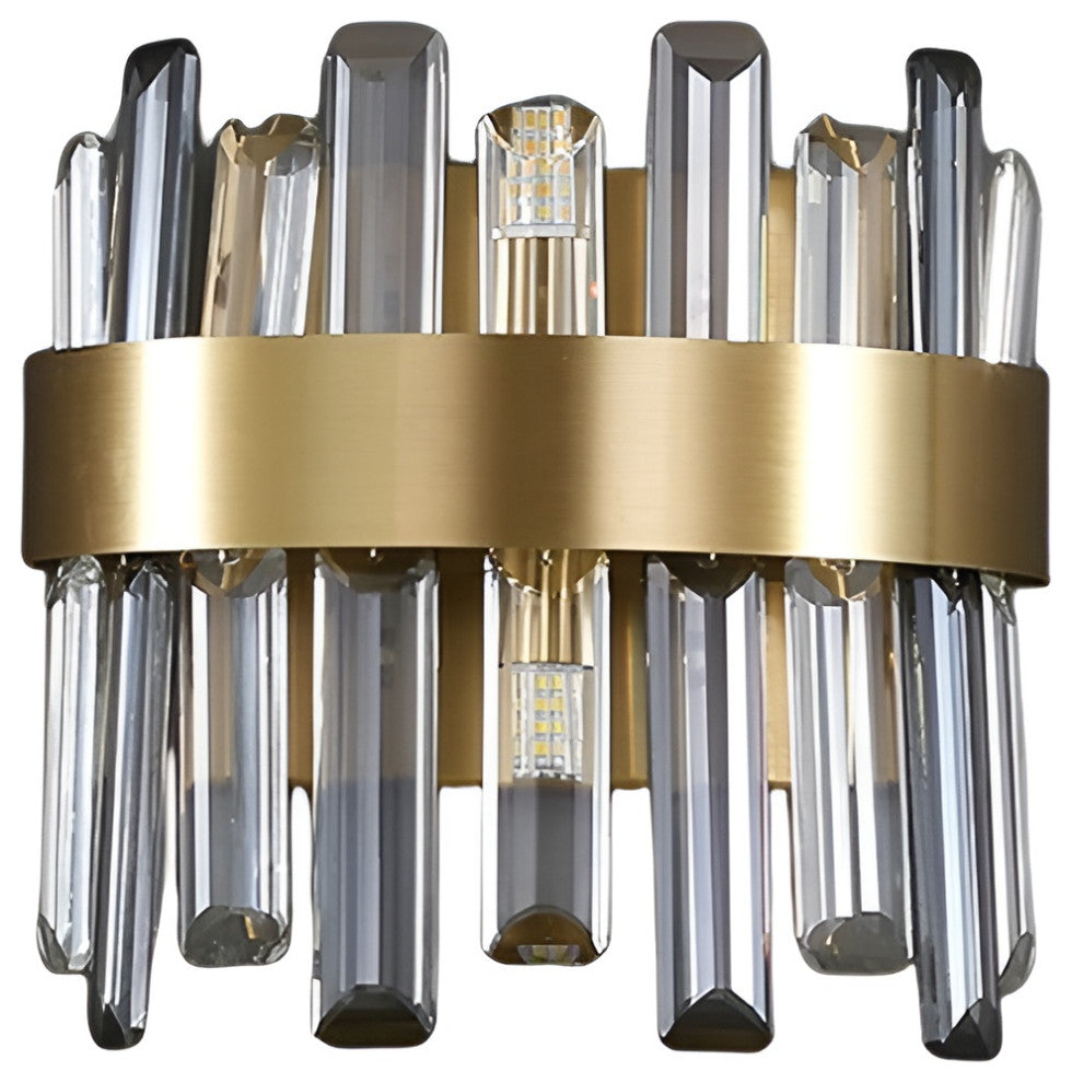 Gandia | Brushed Gold design wall sconce, Cool Light, Non-Dimmable