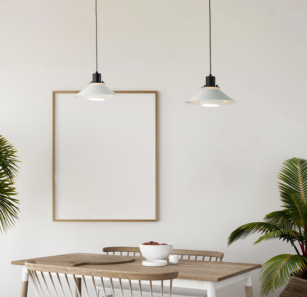 Maxim 11410 Oslo 12"W Pendant - Black / White