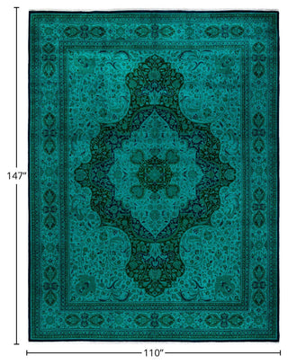 Fine Vibrance, One-of-a-Kind Hand-Knotted Area Rug Green, 9'2"x12'3"
