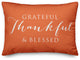 Grateful Thankful Blessed Outdoor Lumbar Pillow