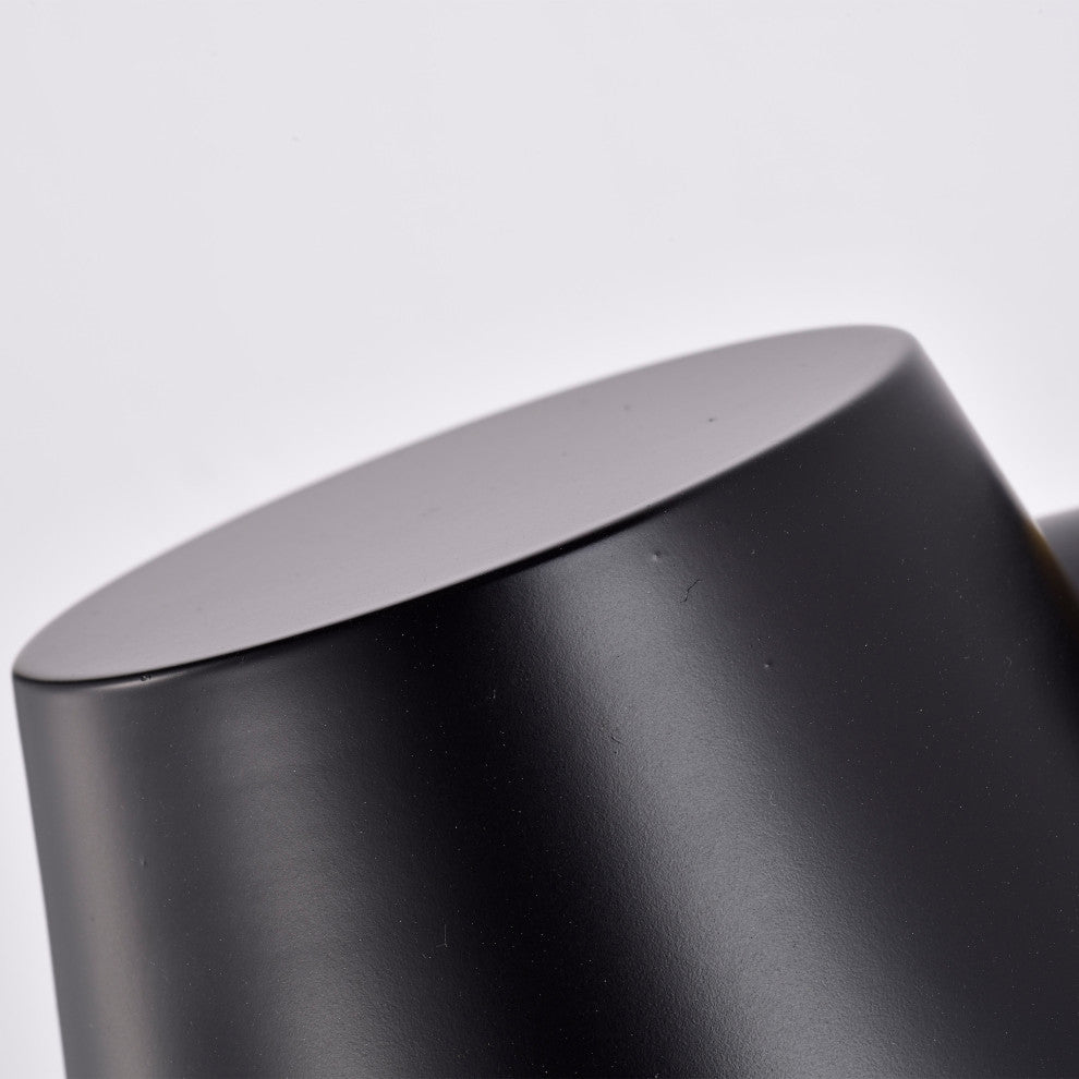 Baxter 1-Light Vanity, Black With Burnished Brass