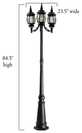 Designers Fountain 1923-BK 3 Light 84" 3 Head Post Lantern - White