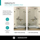 Shower Enclosure Neo Angle Frameless Tempered Glass, Black, 34" X 34"