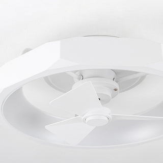 20 in. Modern White Flush Mount LED Ceiling Fan with Remote and DC Motor