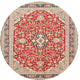 Ahgly Company Indoor Round Traditional Area Rugs, 3' Round