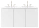 Bryn 48" Wall-Mount Double Sink Bathroom Vanity, White White
