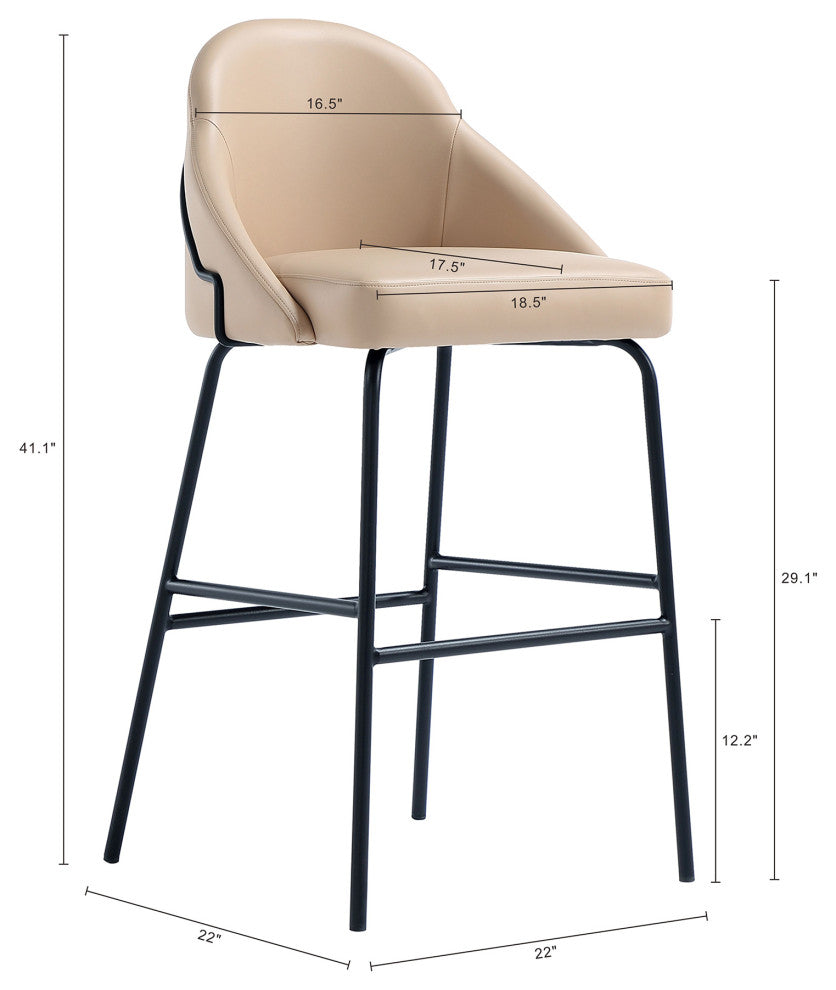 Manhattan Comfort Gracie Barstool, Set of 3