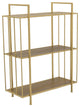 Plutus Brands Wood/Metal Plant Stand, Brown Metal