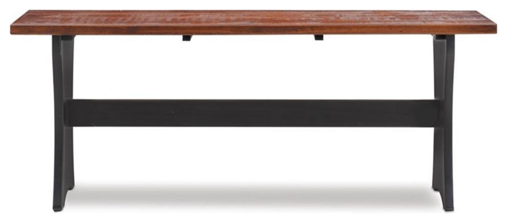 Riverbay Furniture Kerry Planked Solid Wood Dining Nook Set in Black