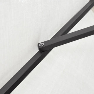 7.5' Gray Push-Button Tilt Crank Lift Aluminum Umbrella, Sunbrella, Spectrum Indigo