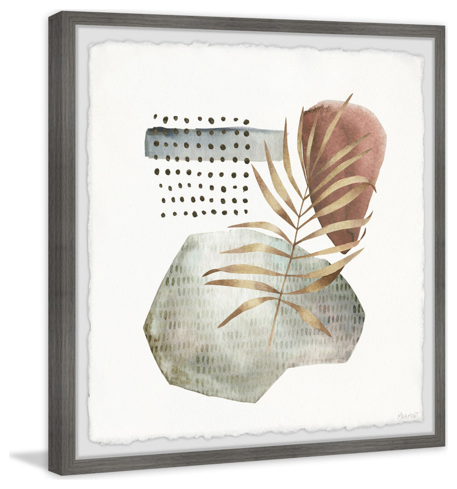 "Rock Ferns" Framed Painting Print, 32x32
