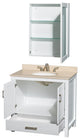 Wyndham WCS141436SWHIVUNOMED 36 Inch Single Bath Vanity in White