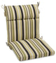 22"X45" Patterned Outdoor Squared Seat/ Back Chair Cushion, Eastbay Onyx