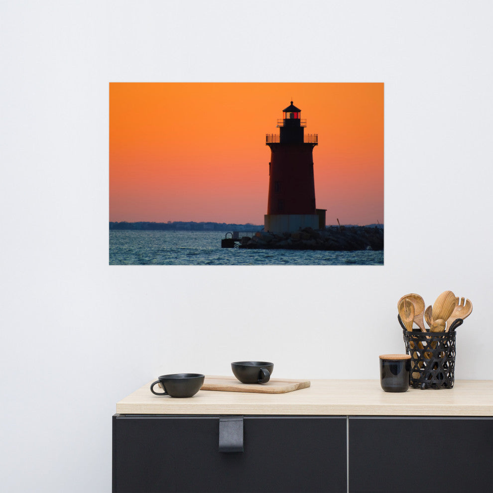 Sunset at Henlopen State Park 3 Landscape Photo Unframed Wall Art Print, 24" X 36"